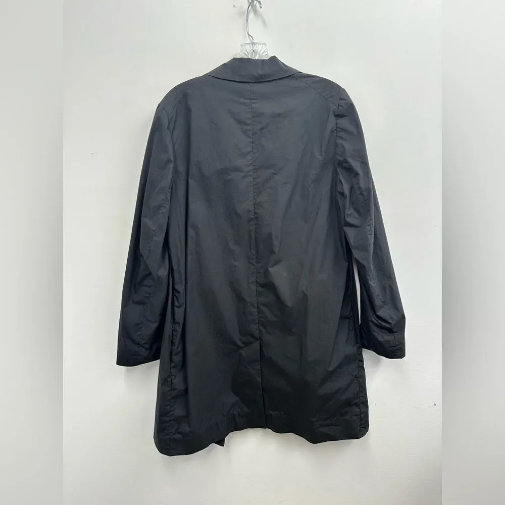 COS Men's Black Collared Lightweight Long Jacket Size 38